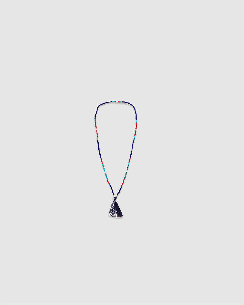 #5 Beaded Necklace Blue/red/Turquoise/White Turquoise/Blue Bandana