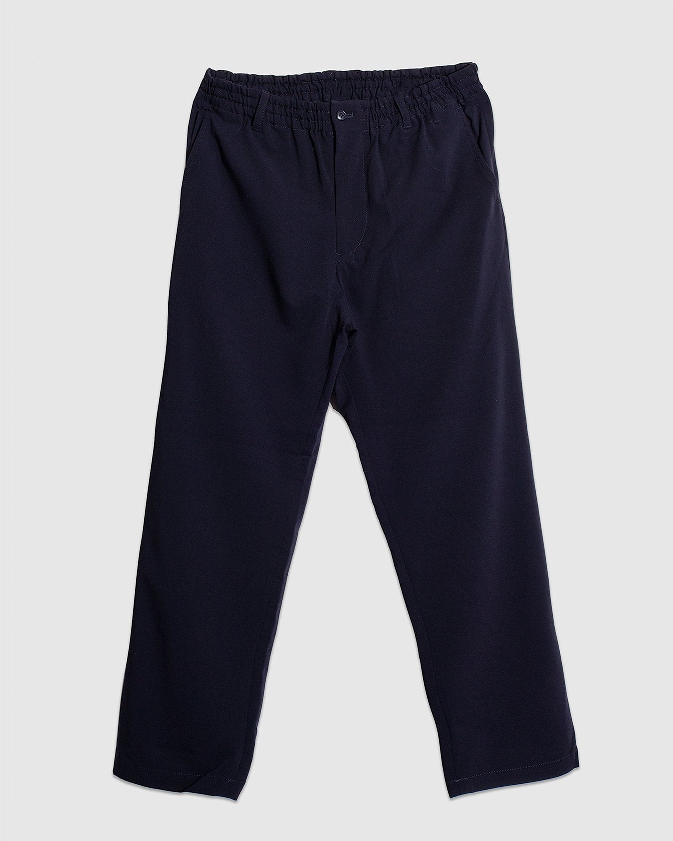 Twill Tapered Loose Fit Pants - Navy
