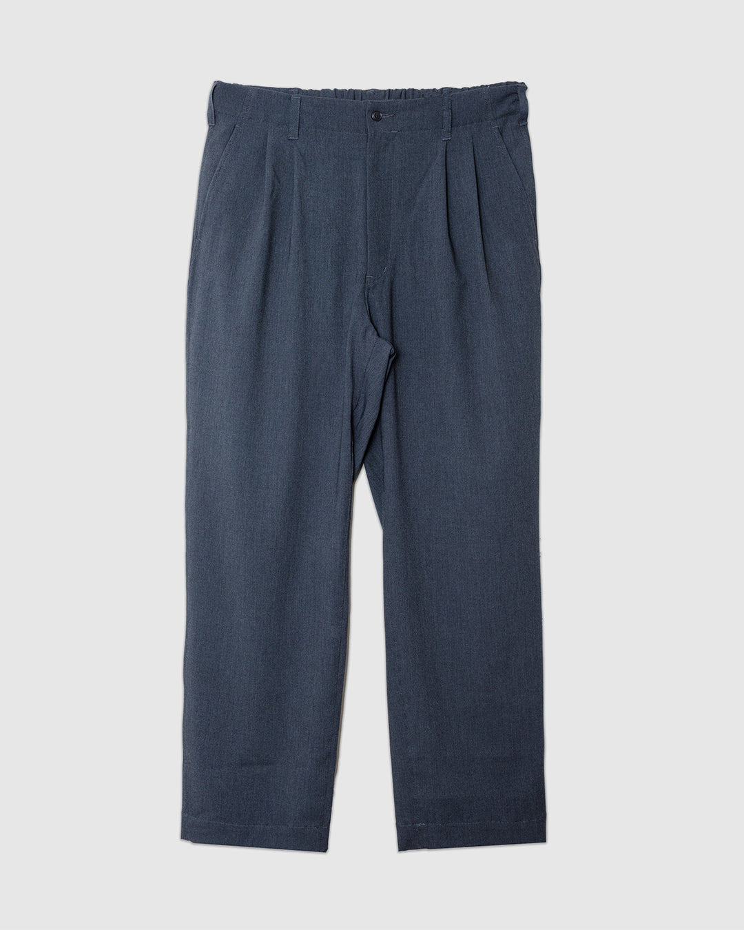 Twill Double Pleated Wide Pants Gray