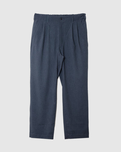 Twill Double Pleated Wide Pants Gray