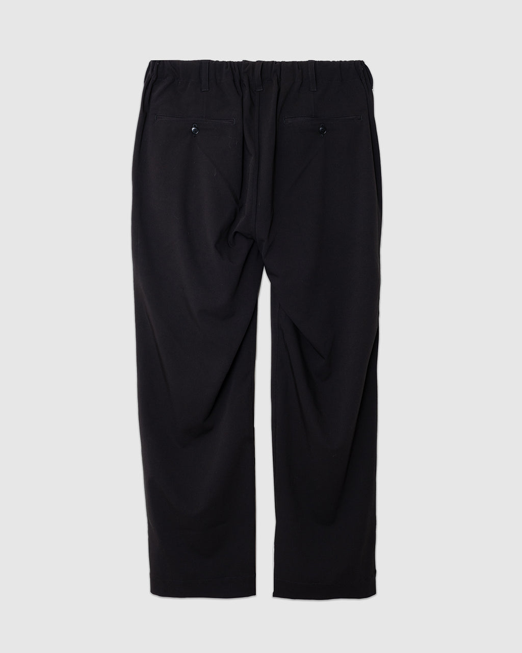 Twill Double Pleated Wide Pants Black