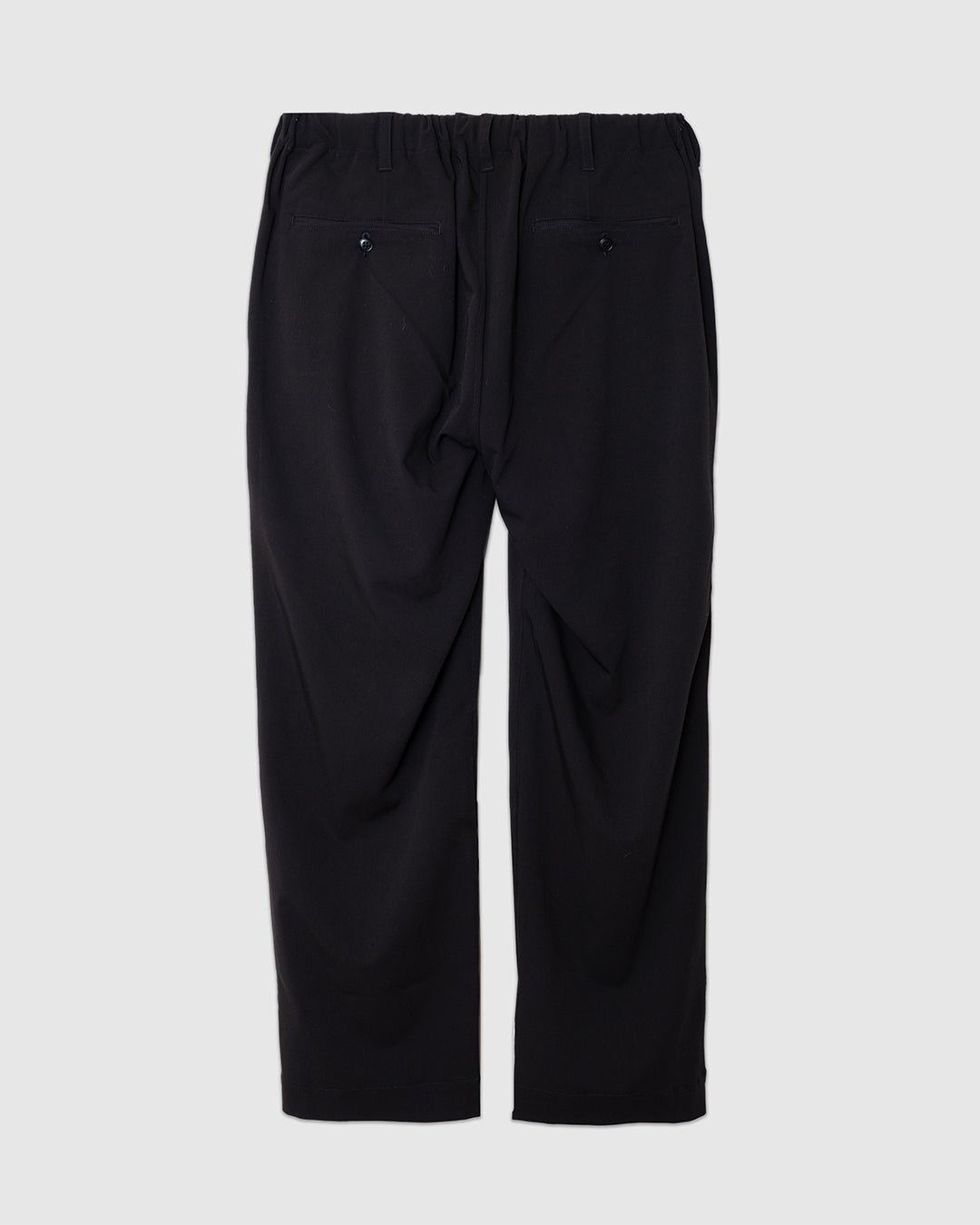 Twill Double Pleated Wide Pants Black