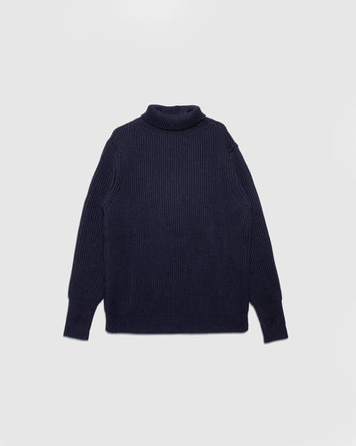 Navy Turtleneck - Navy Blue