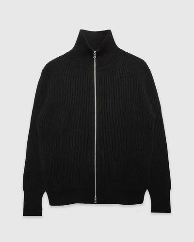 Navy Full-Zip Pockets Black