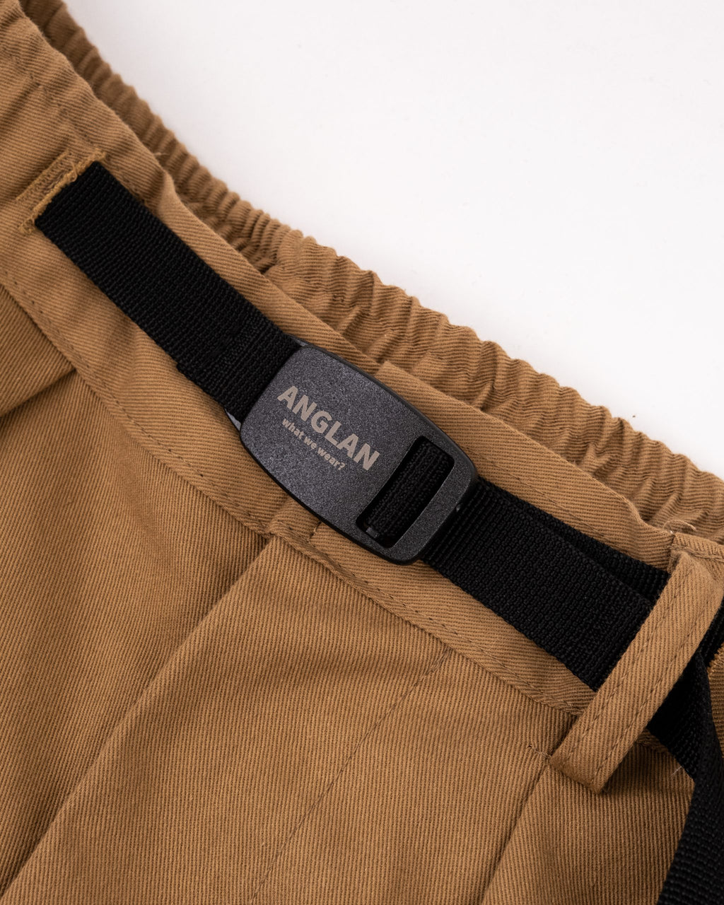 Twill Cotton Belt Balloon Pants - Beige