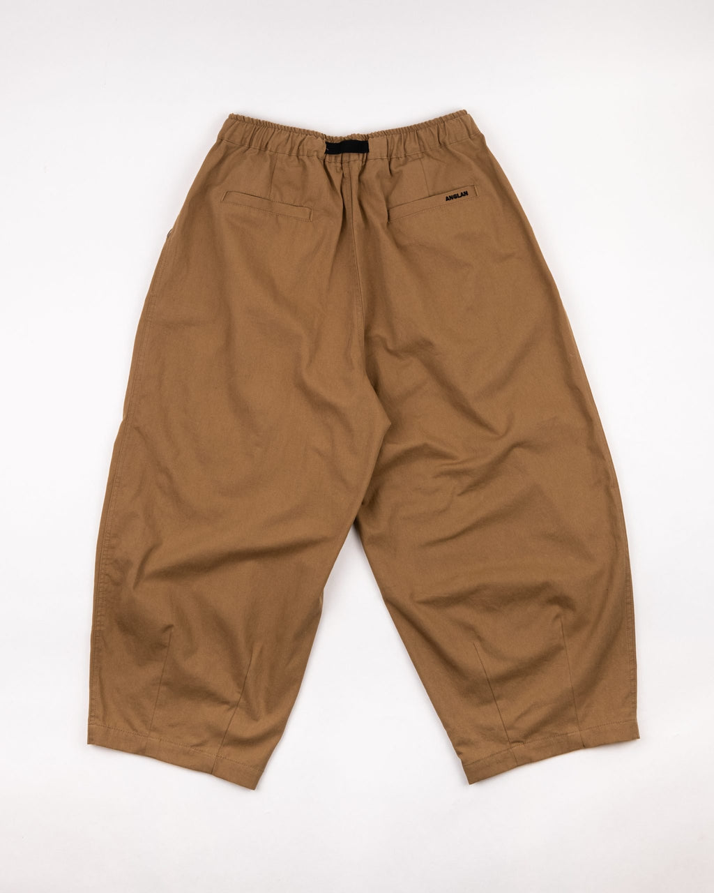 Twill Cotton Belt Balloon Pants - Beige