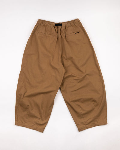 Twill Cotton Belt Balloon Pants - Beige