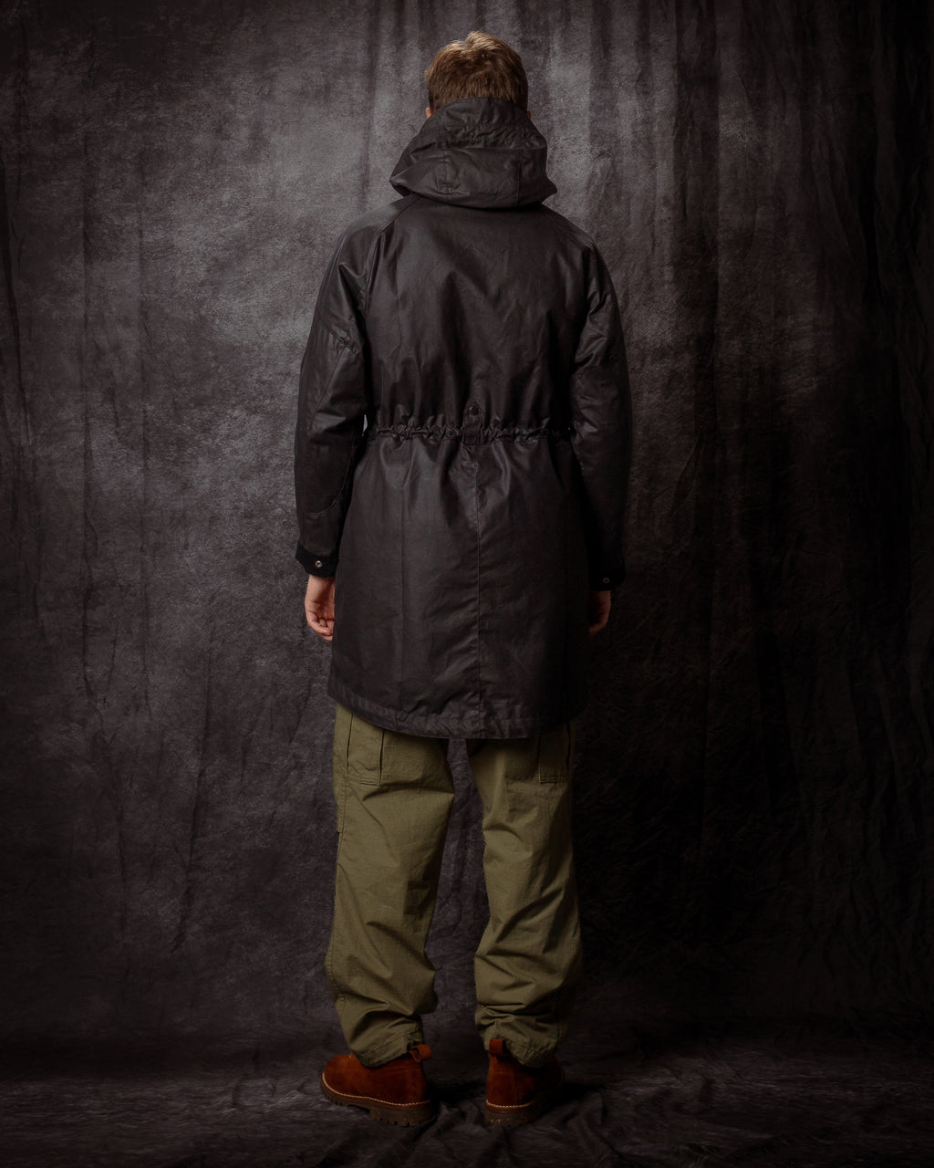 Barbour x Norbit Long Wax Jacket Navy