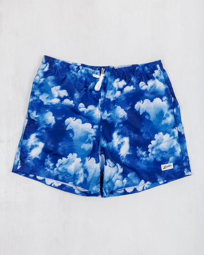 Cloud Swim Trunk - Blue/ White