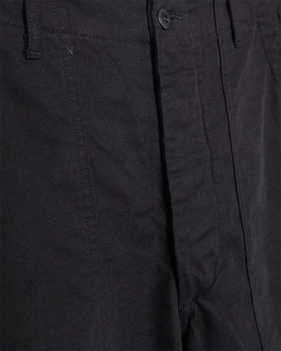 Brushed Serge Fatigue Pants (Regular Fit) Black