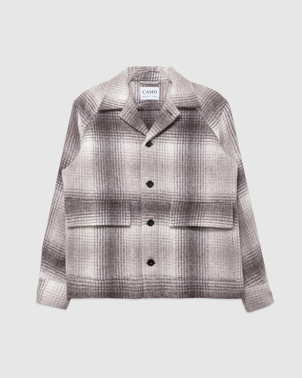 Brother New Shirt Jacket Check Square Beige