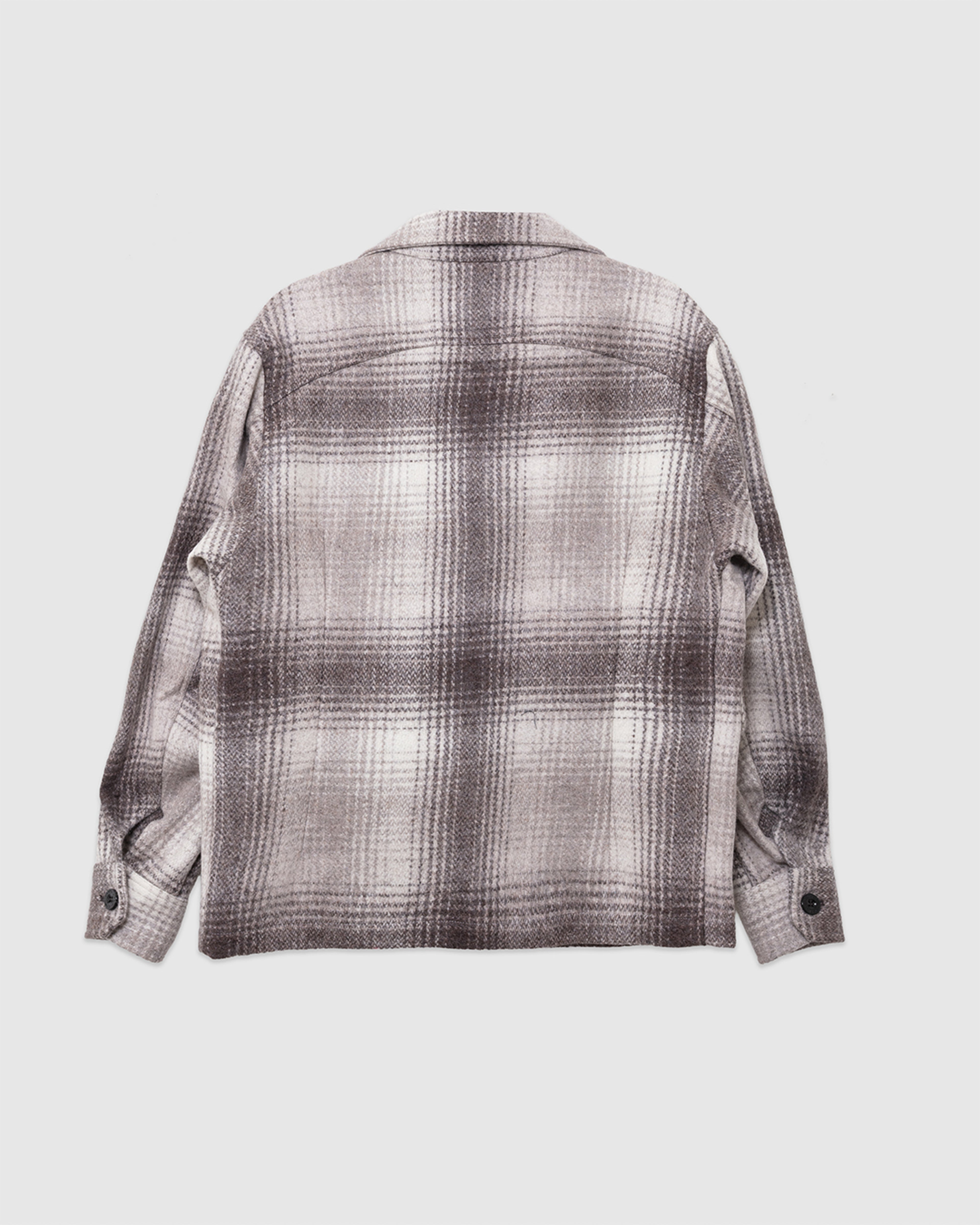 Brother New Shirt Jacket Check Square Beige