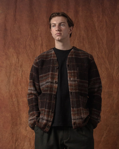 Cardigan Pino Wool Fleece Brown