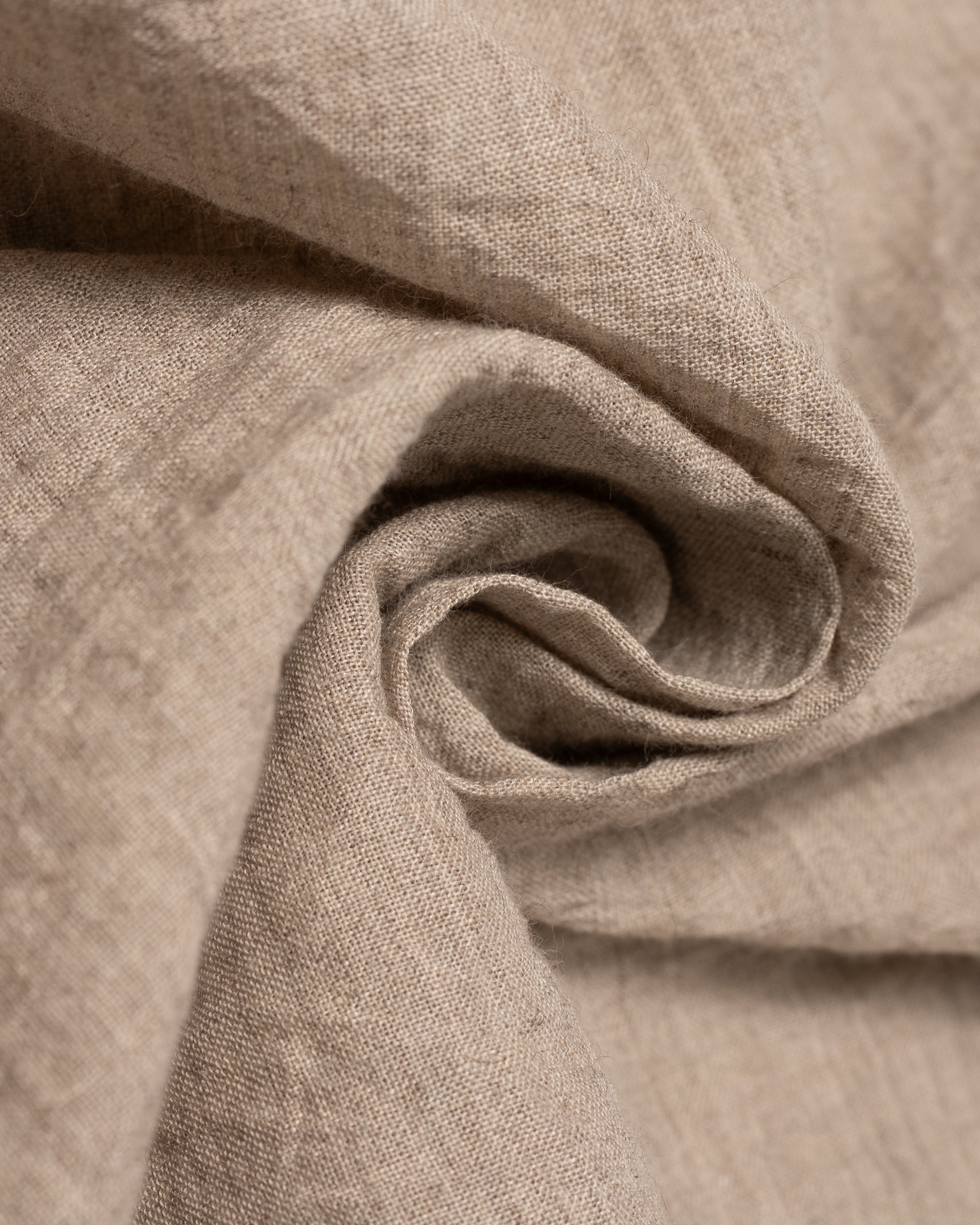 Washed Lawn Cloth Linen Work Shirt Jacket Ecru