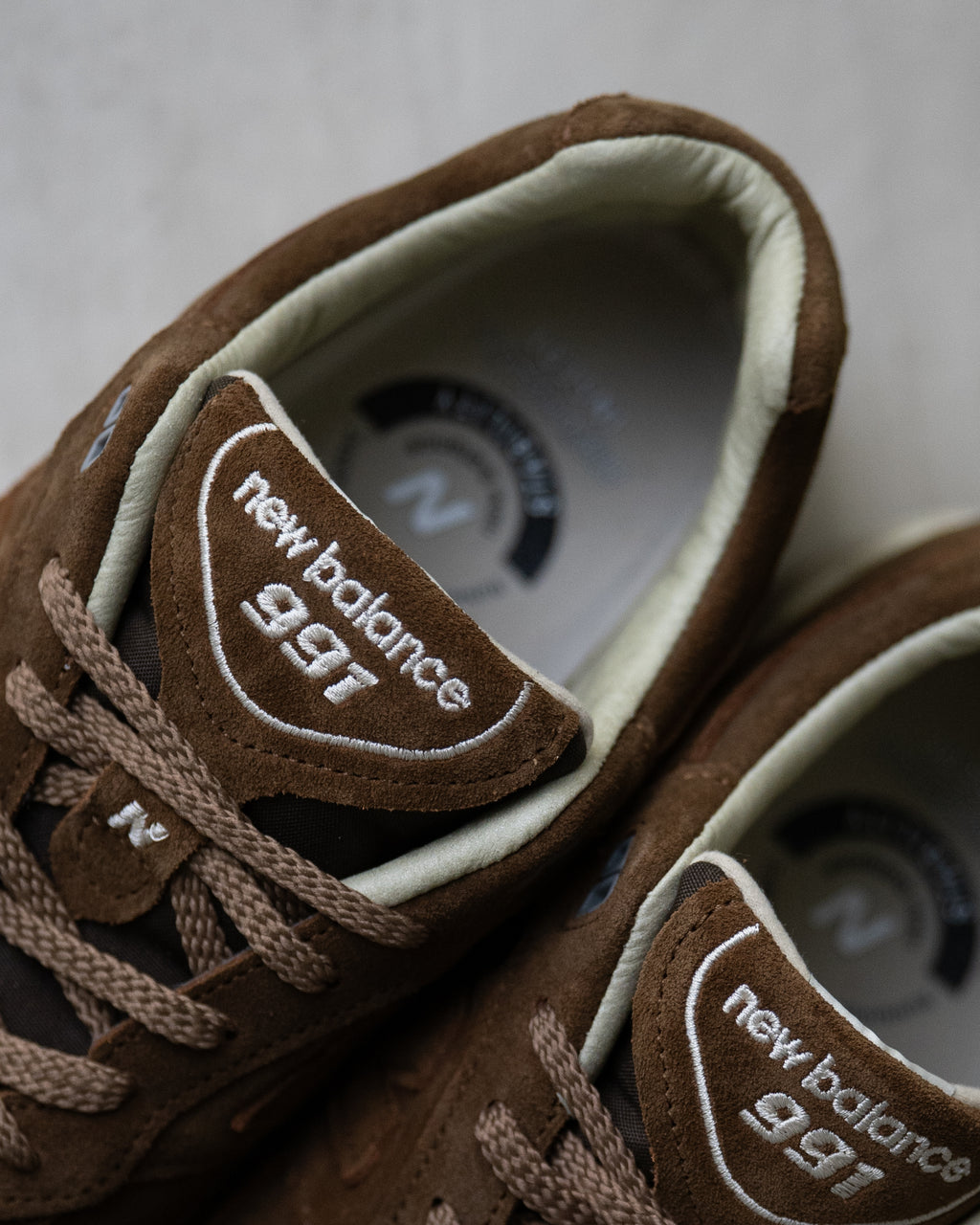 Made in UK 991V1 Luxe Suede Cocoa with Castle Wall