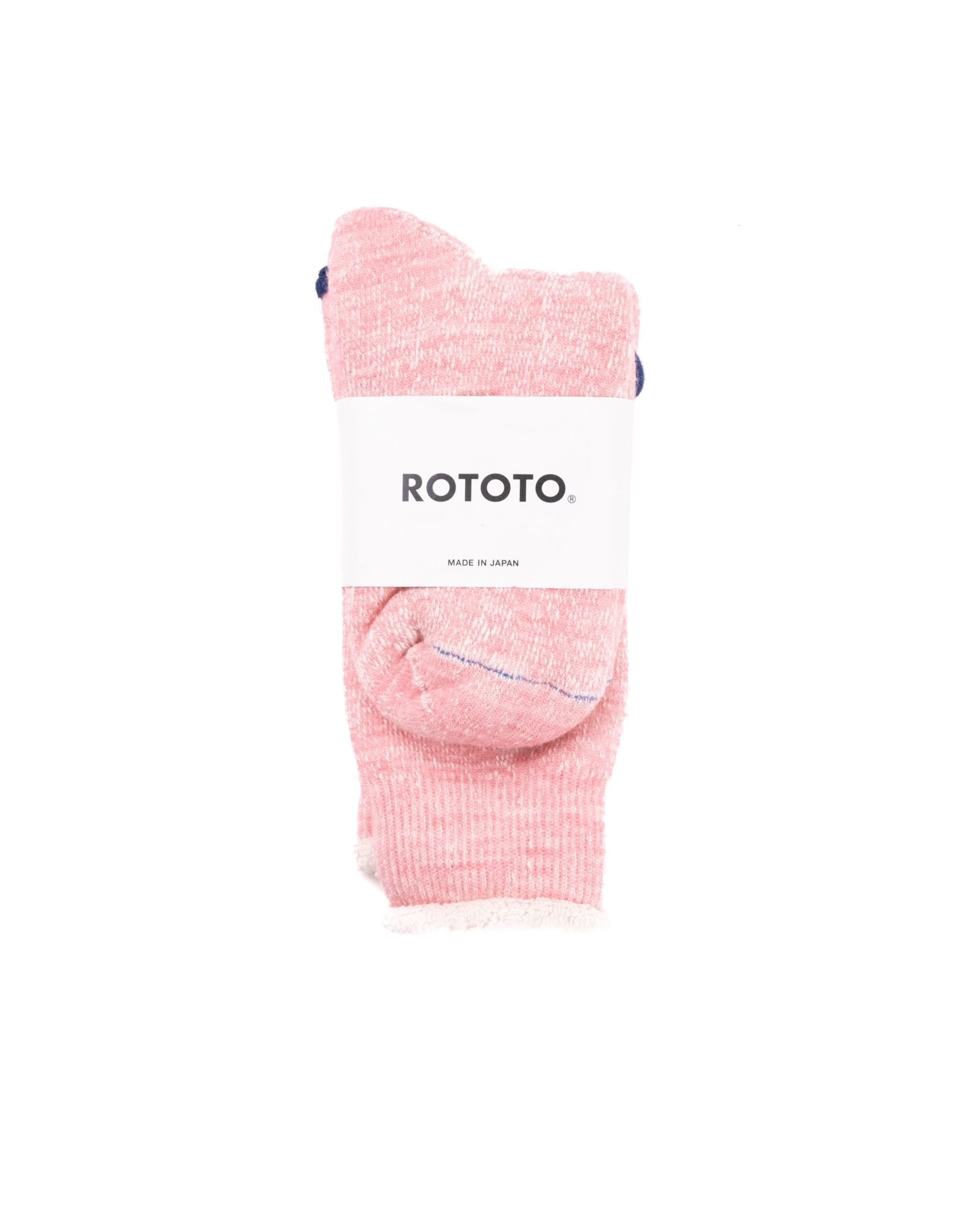 Double Face Merino Wool Organic Cotton Socks - Light Pink