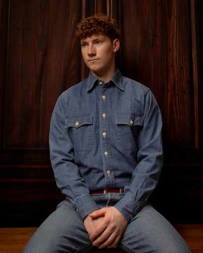 Denim Western Shirt Stone Wash