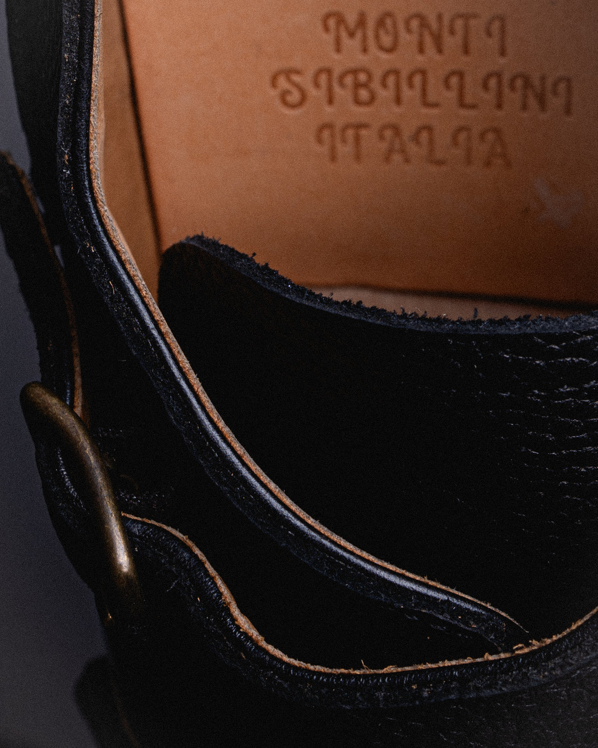 Double Monk Strap T Pale Black