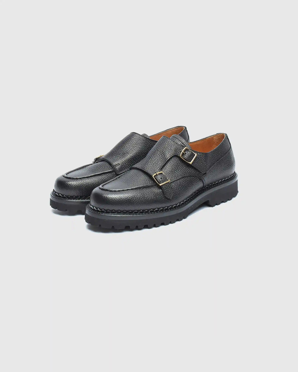 Double Monk Strap T Pale Black