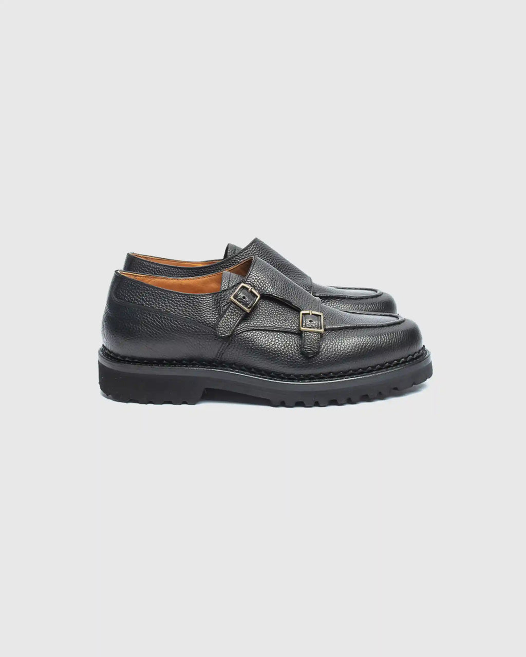 Double Monk Strap T Pale Black