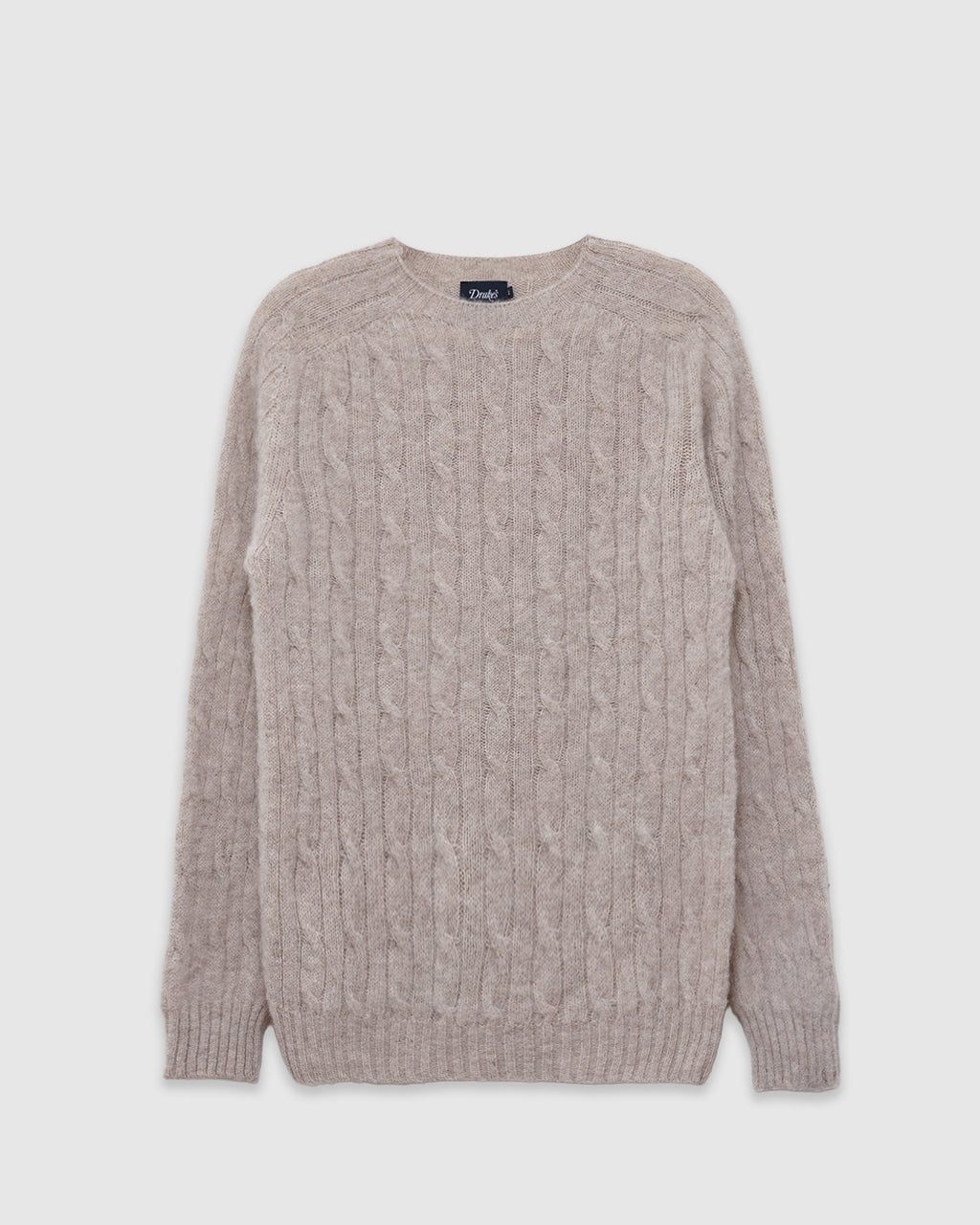 Brushed Shetland Cable Jumper Vellum
