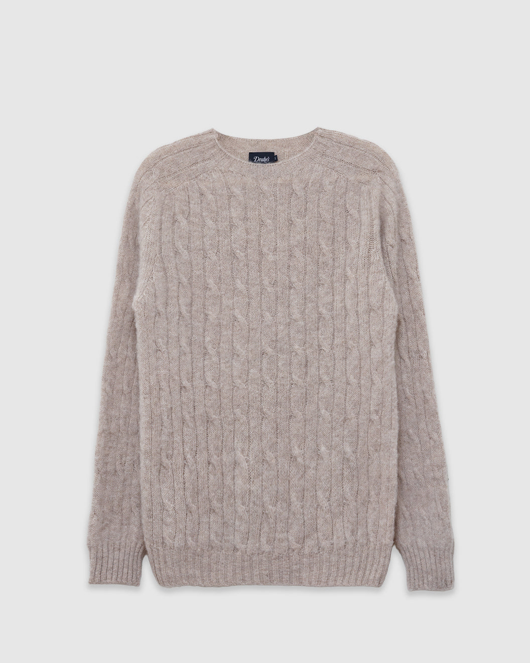 Brushed Shetland Cable Jumper Vellum
