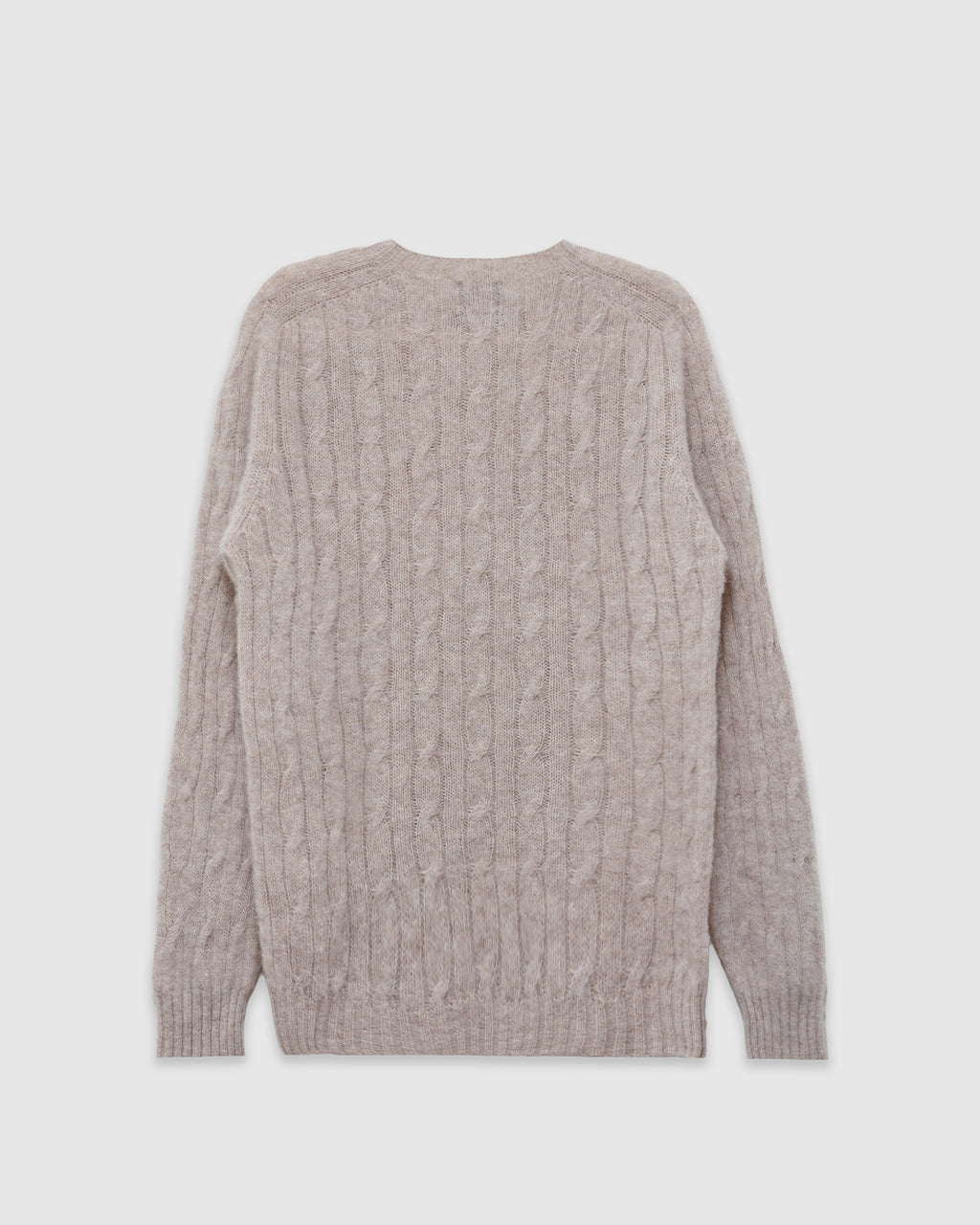 Brushed Shetland Cable Jumper Vellum