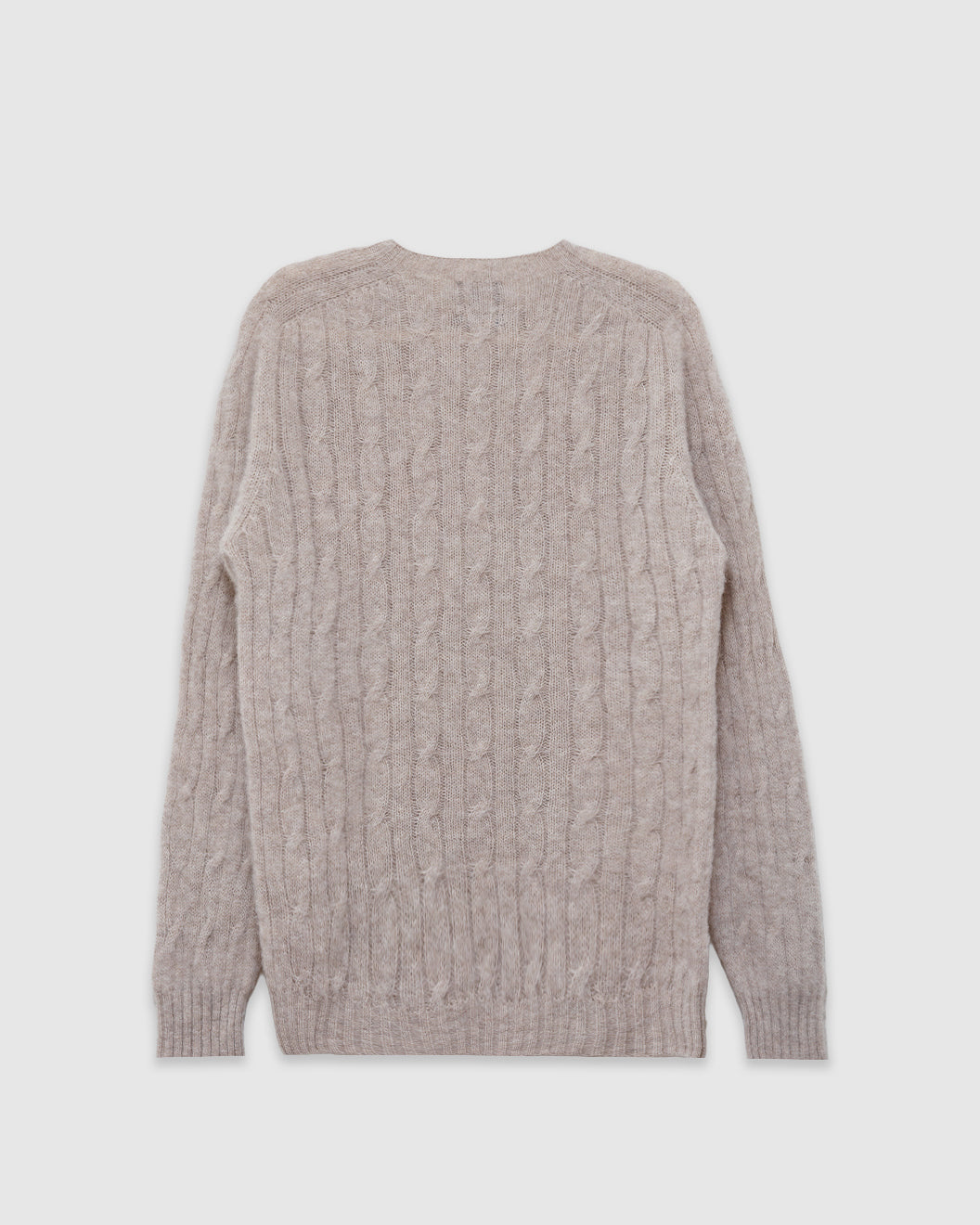 Brushed Shetland Cable Jumper Vellum