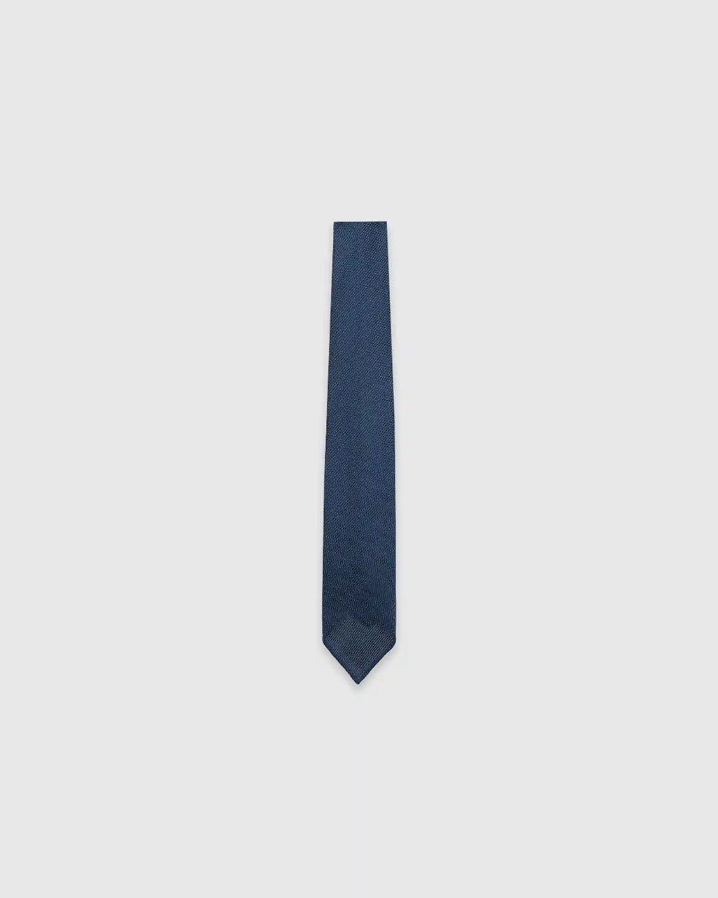 Handrolled Fine Woven Grenadine Tie Denim