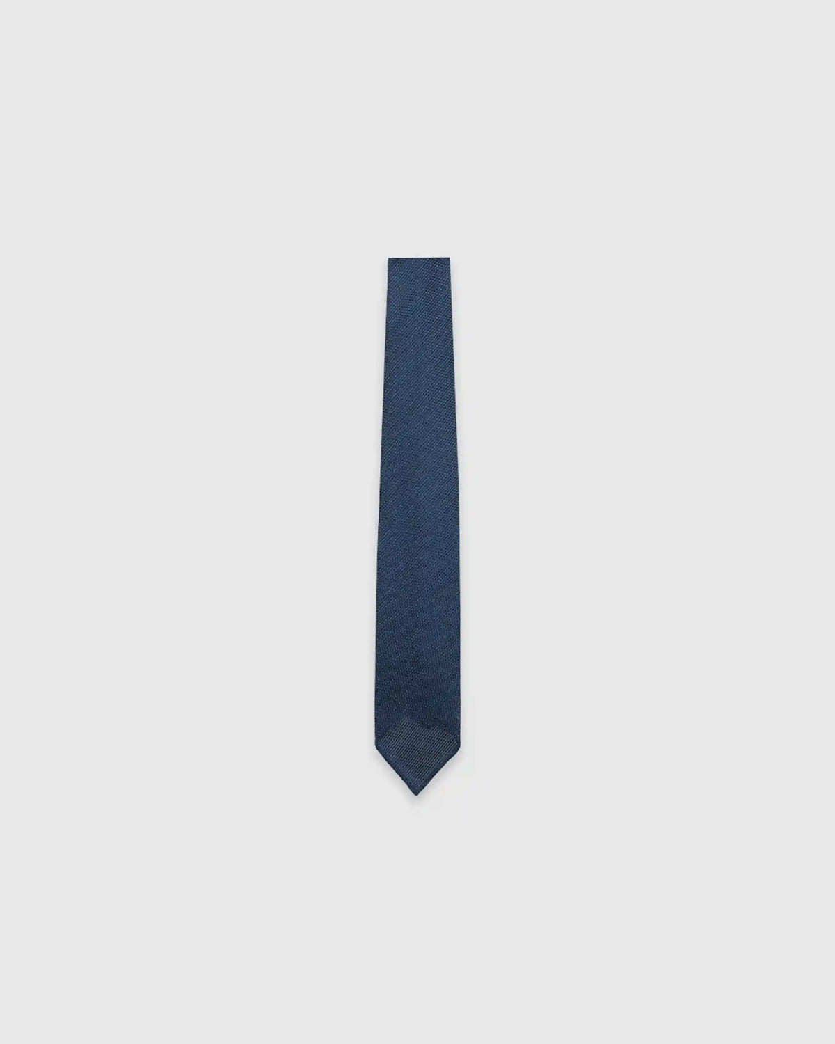 Handrolled Fine Woven Grenadine Tie Denim