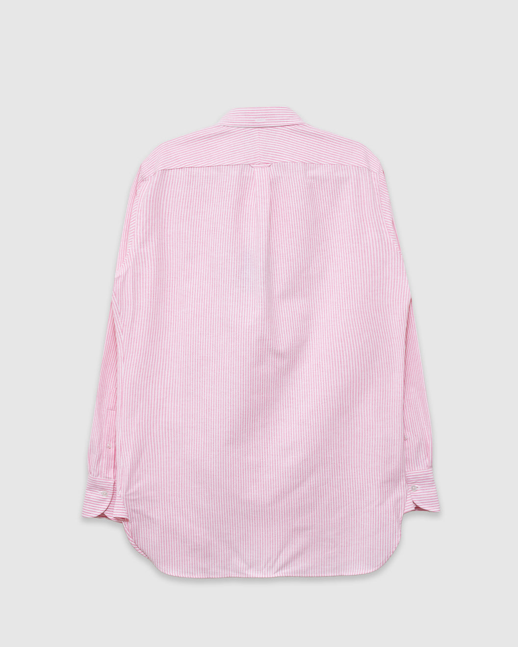Ticking Stripe Button Down Oxford Shirt Dark Pink