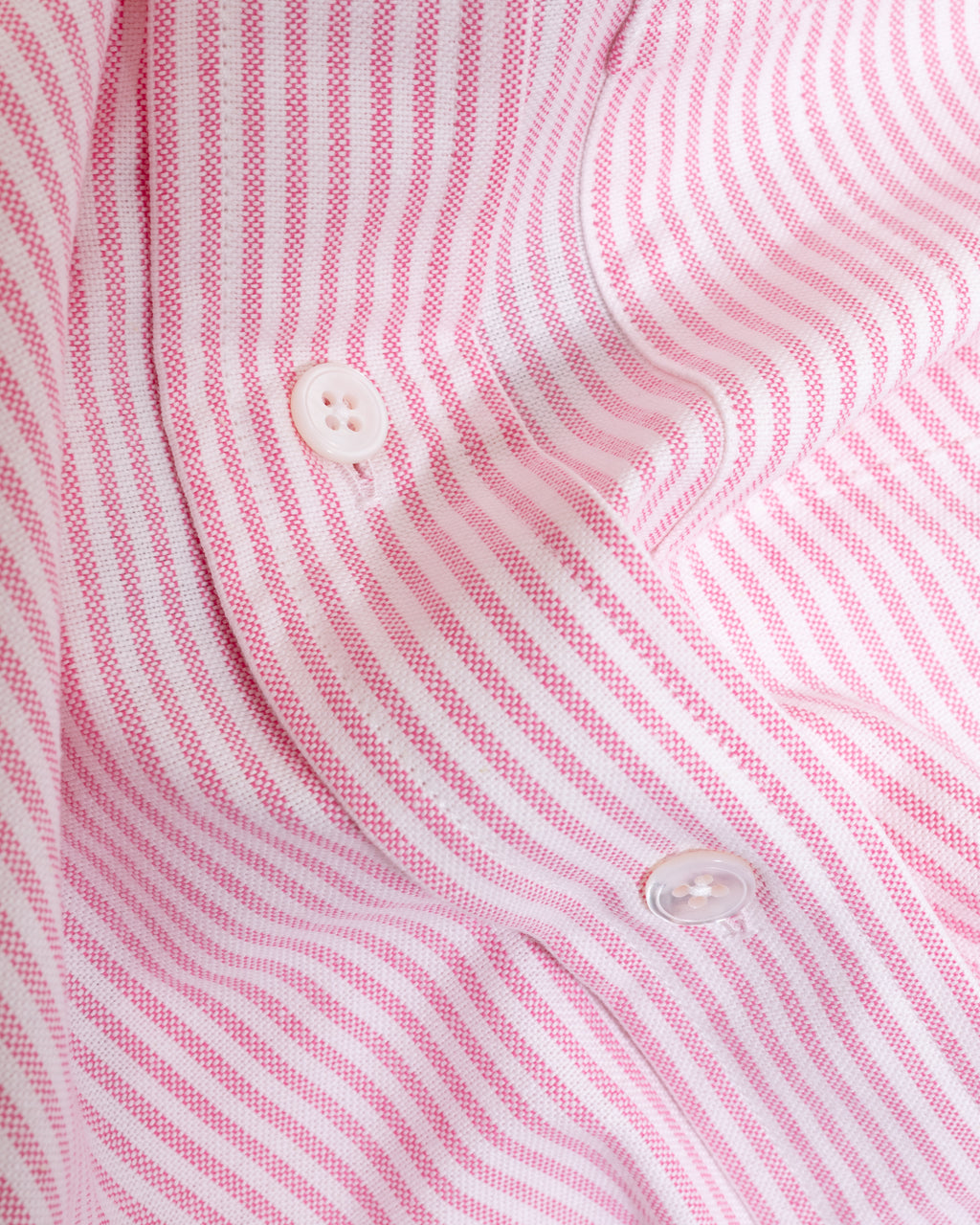 Ticking Stripe Button Down Oxford Shirt Dark Pink