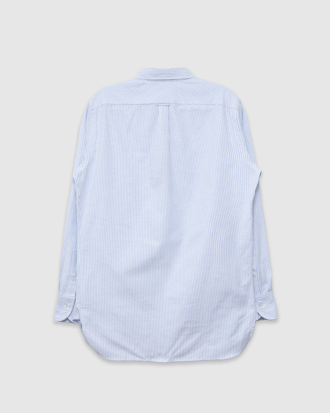 Ticking Stripe Button Down Oxford Shirt Lt Blue