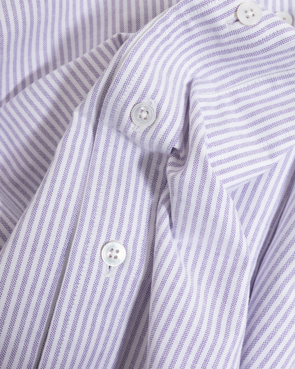 Ticking Stripe Button Down Oxford Shirt Purple