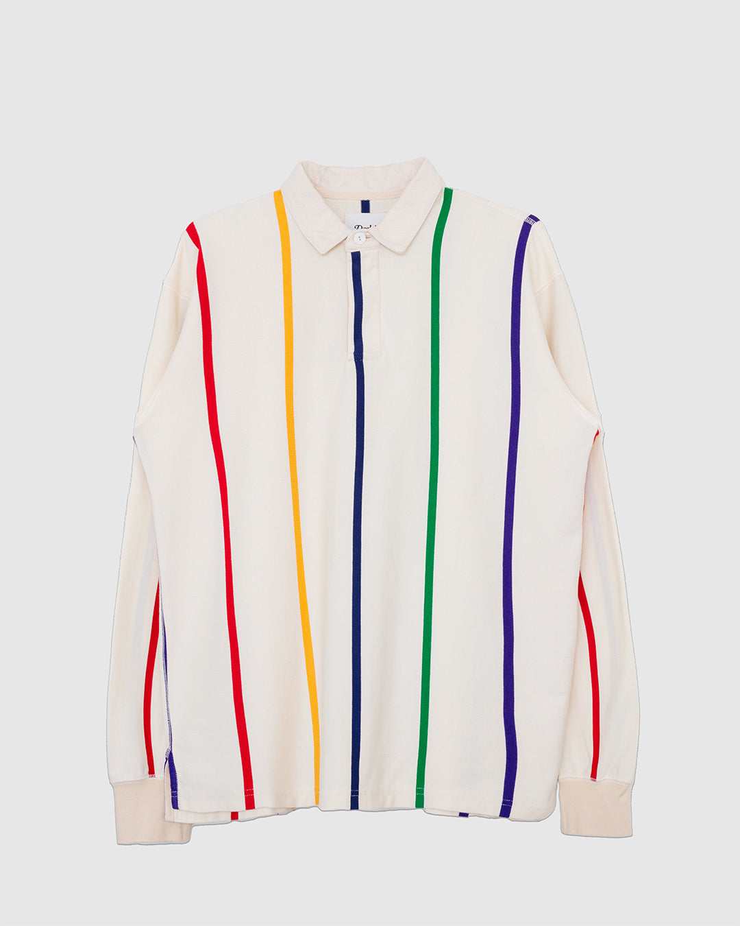 Colourful Vertical Stripe Rugby White Multi