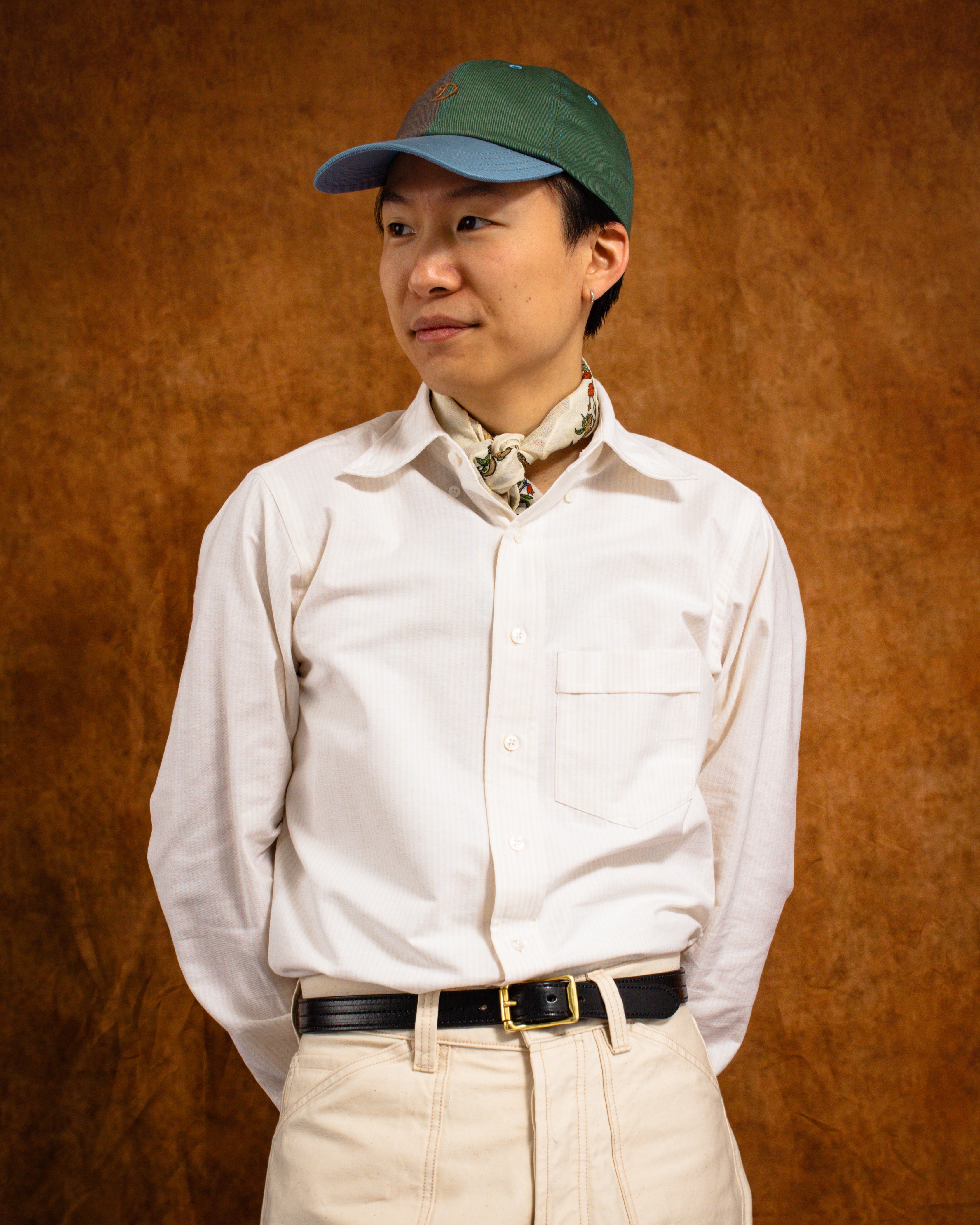 D' Chainstitch Twill Cap Sand/Green/Blue