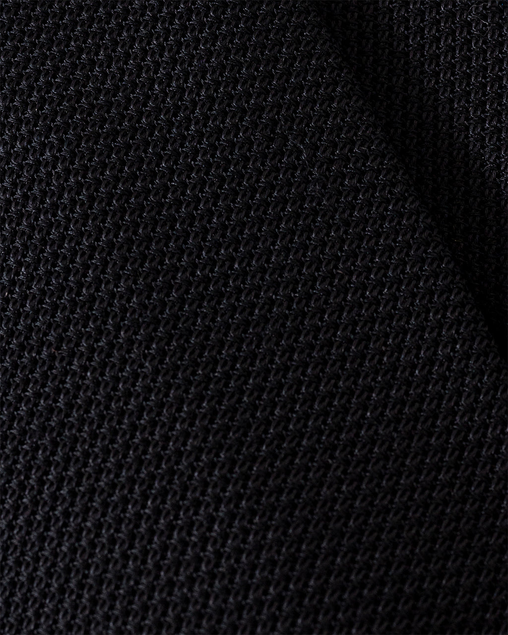 Fine Woven Grenadine Silk Hand Rolled Tie Black