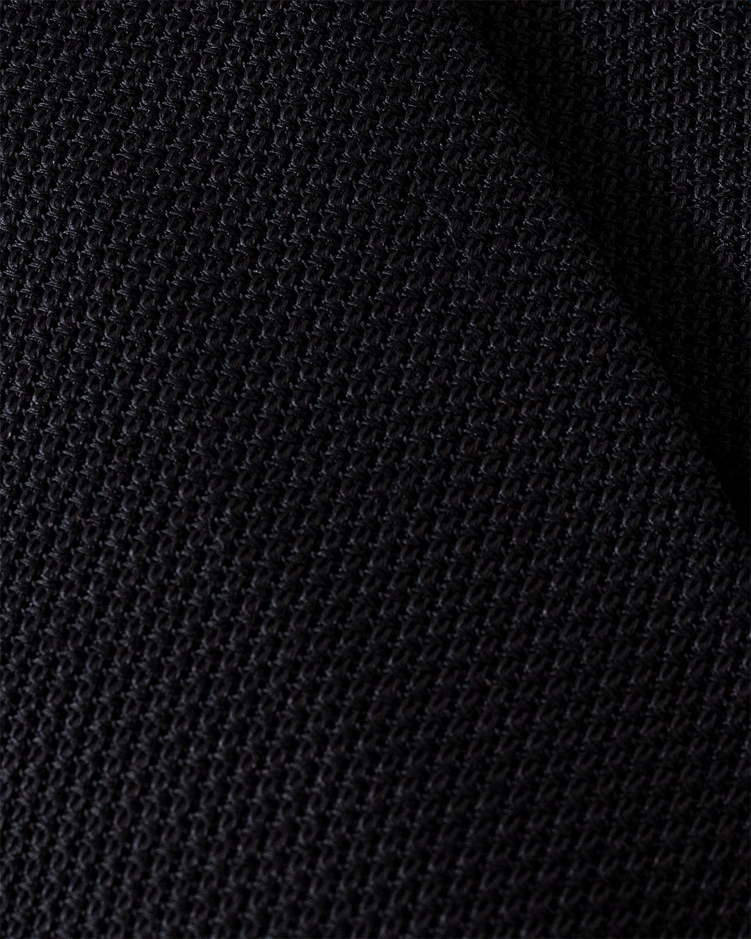 Fine Woven Grenadine Silk Hand Rolled Tie Black
