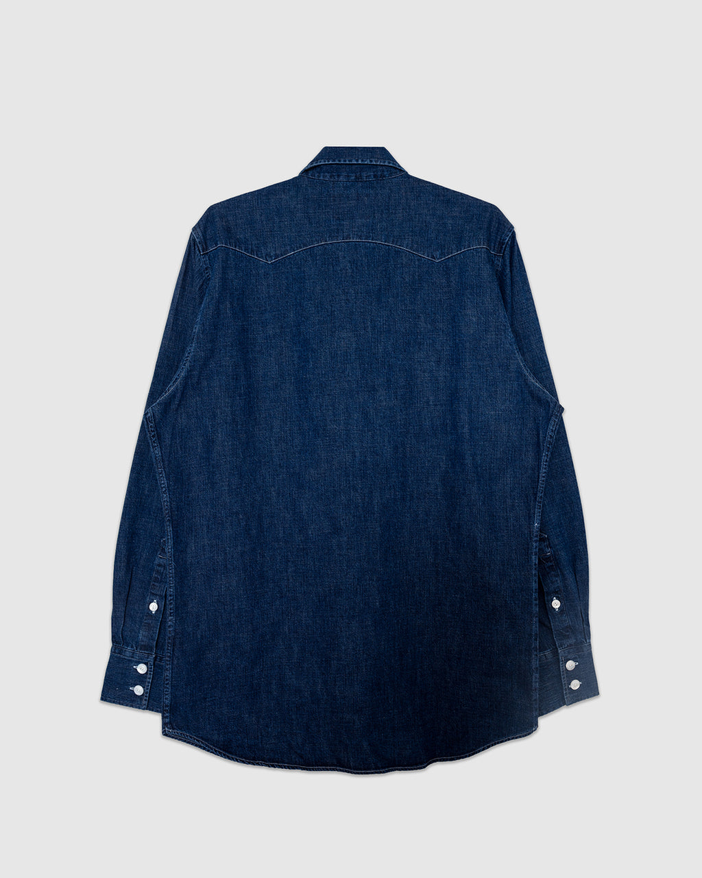 Light Denim Western Shirt Stone Wash