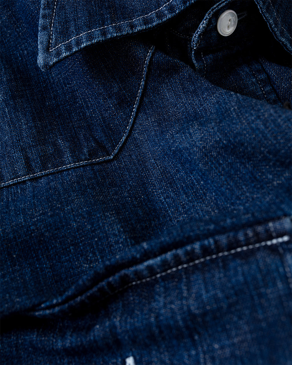 Light Denim Western Shirt Stone Wash