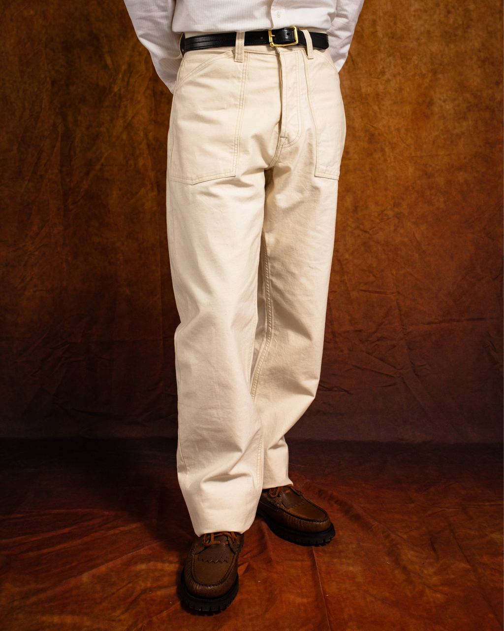Military Satin Naval Pant Ecru