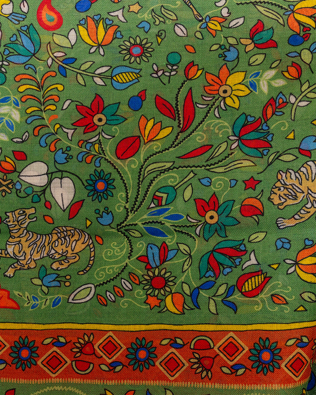 Tiger Garden Print Bandana Print Green