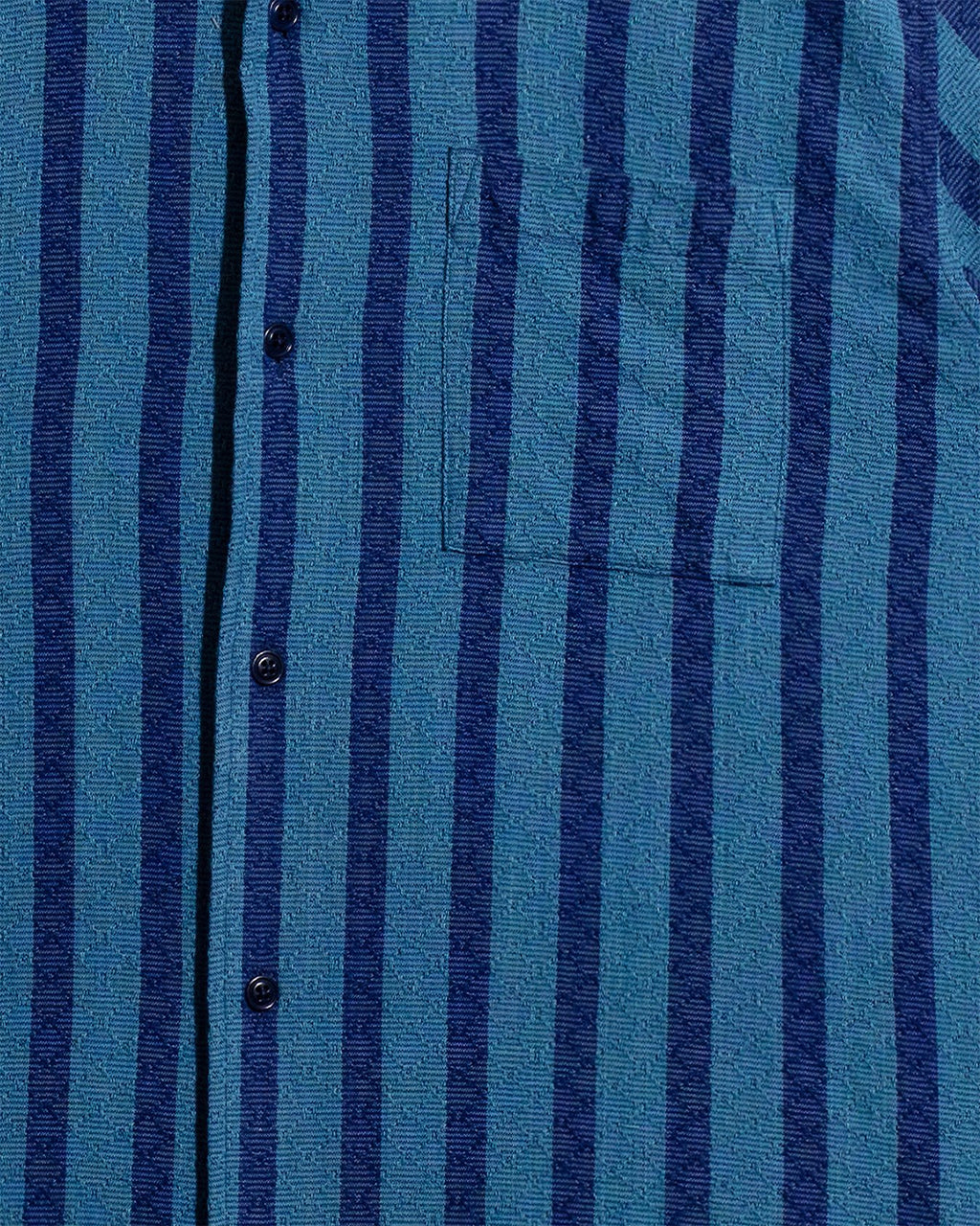 Selleck Dobby Stripe S/S Shirt - Navy