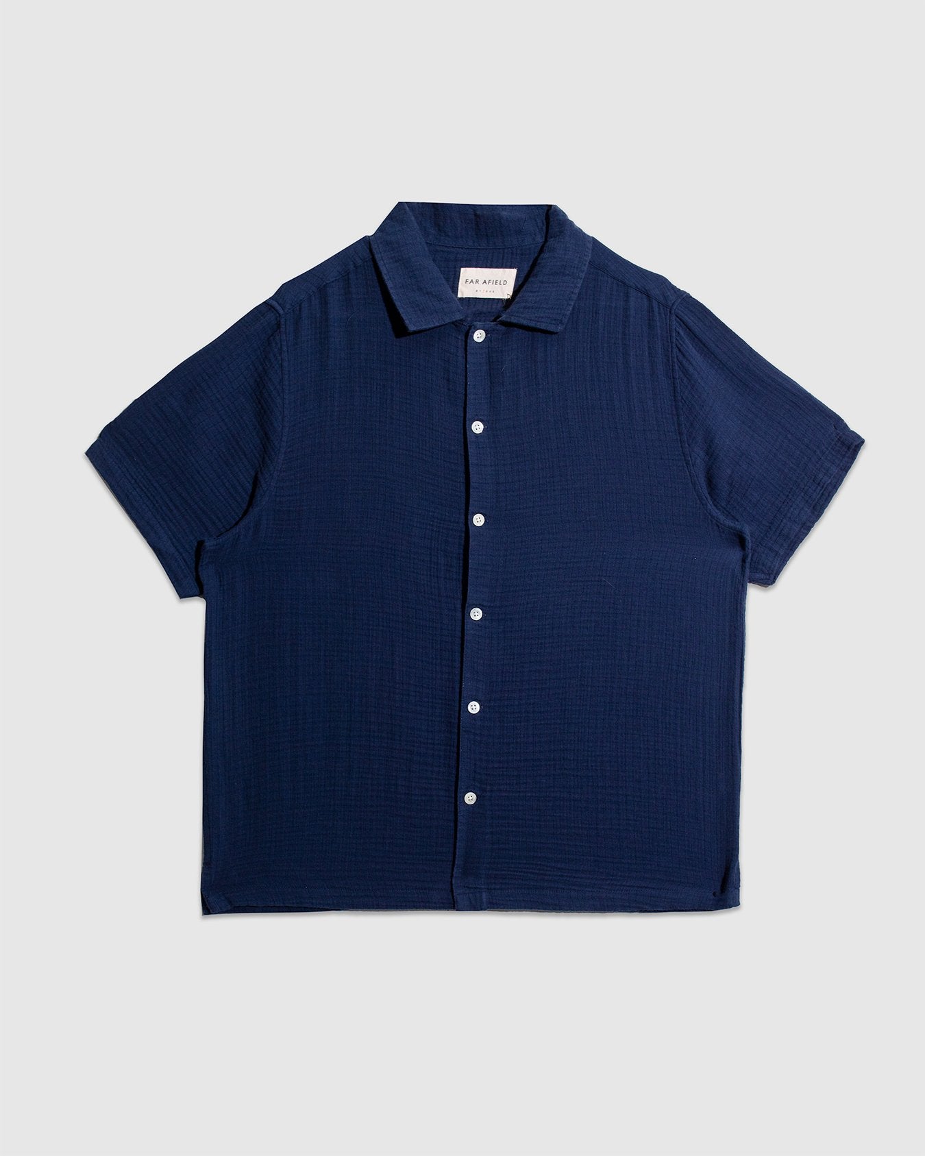 Busey Double Cloth S/S Shirt - Navy Iris