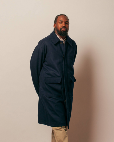 Account Coat Melton Navy