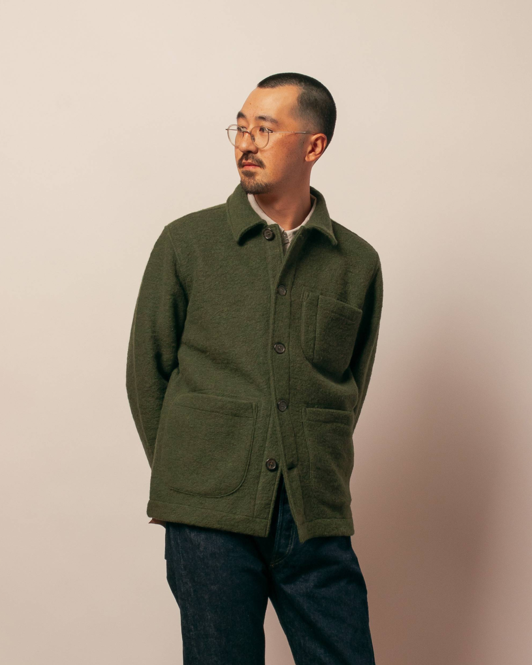 Field Jacket Wool Fleece - Olive