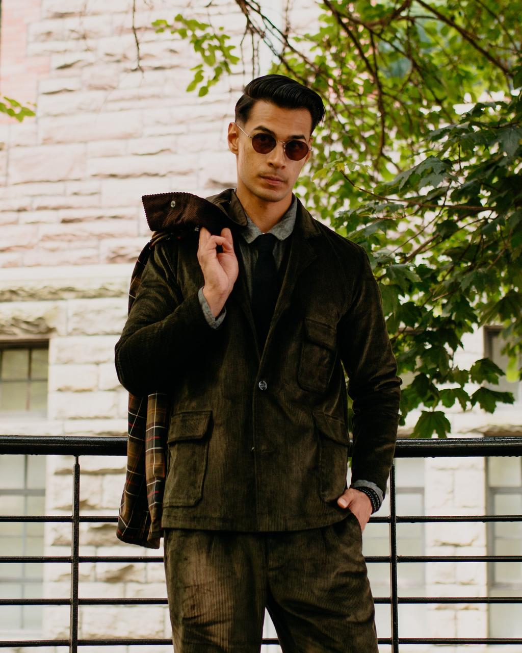West Original Wide Jacket Super Velvet TBM Green