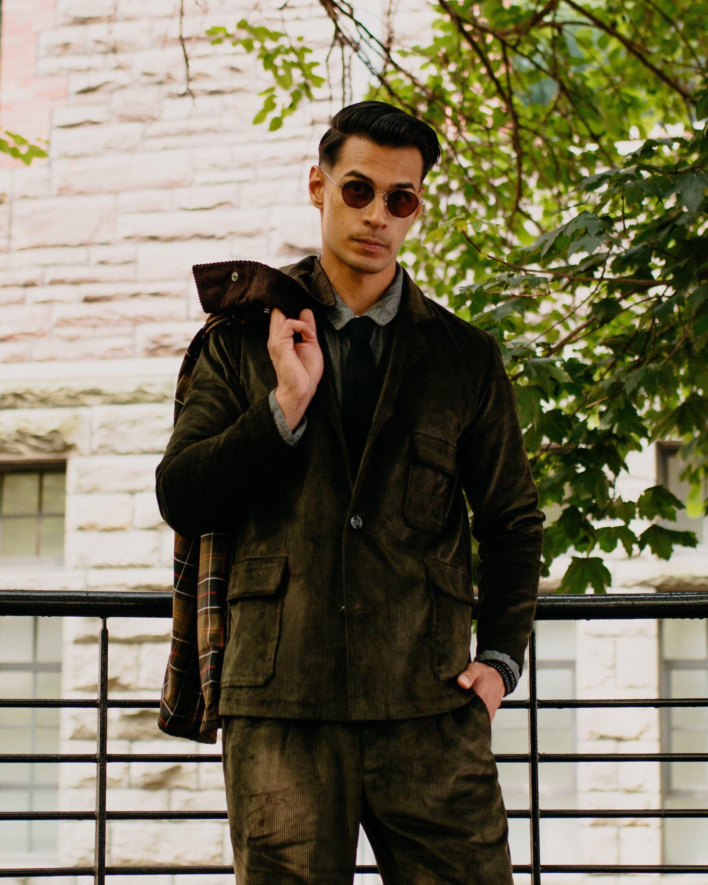 West Original Wide Jacket Super Velvet TBM Green