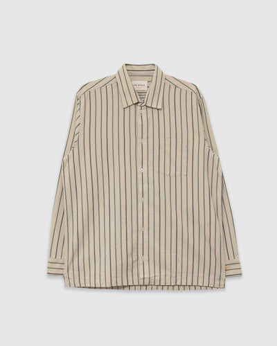 Classic Shirt - Pennon Stripe Stone Grey