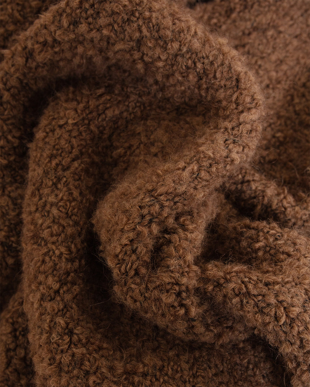 Clifford Knitted Polo Brown Boucle